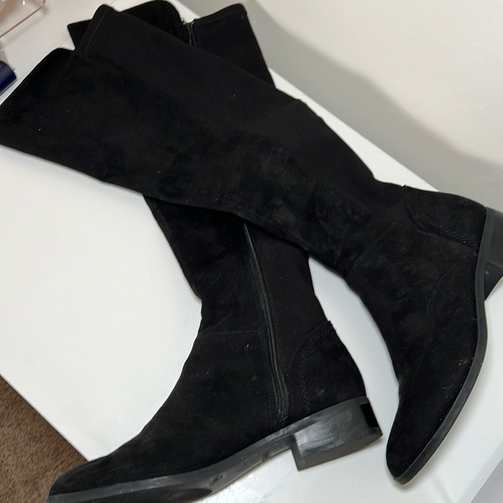 Nine West Knee High Boots Black Size 8 Reiley